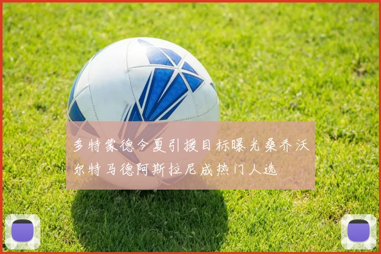 多特蒙德今夏引援目标曝光桑乔沃尔特马德阿斯拉尼成热门人选